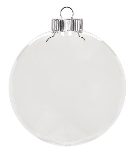 Clear Plastic Ornaments 100mm Disc Christmas Ornament
